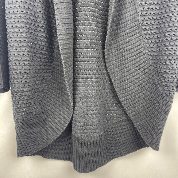 Converse One Star Black Open Knit Waterfall Cardigan Size X Large - Picture 2 of 14